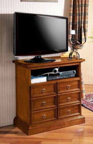 porta tv arte povera 6 cassetti