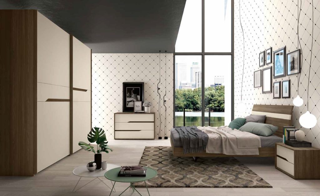 camera moderna con armadio comò e comodino arredamenti divani torino