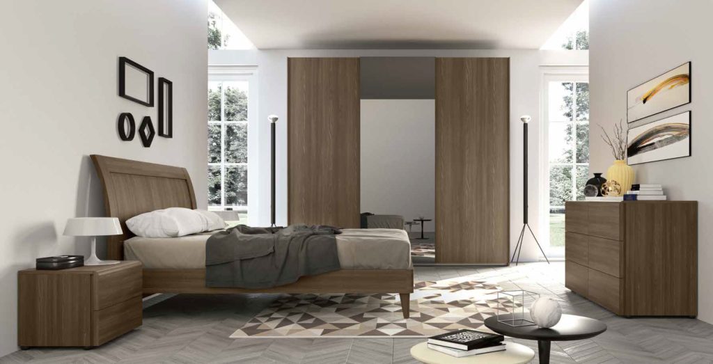 camera da letto moderna comò armadio comodino