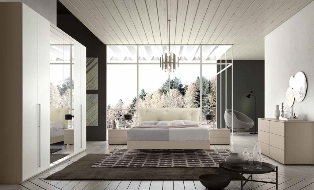 camera da letto moderna color visone nobilitato arredamenti divani torino