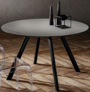 tavolo moderno rotondo nero arredamenti divani torino