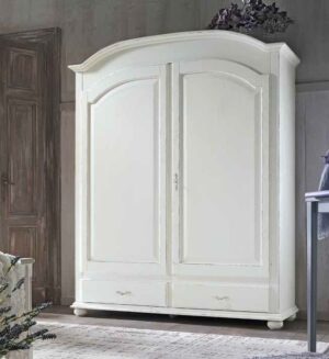 armadio con cassettiera bianco