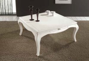 tavolino bianco 2 tiretti arredamenti divani torino