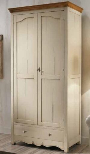 armadio bianco patinato 2 porte 1 cassetto mobilificio torino e rivoli