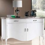 credenza bombata con profili in argento mobilificio torino e rivoli