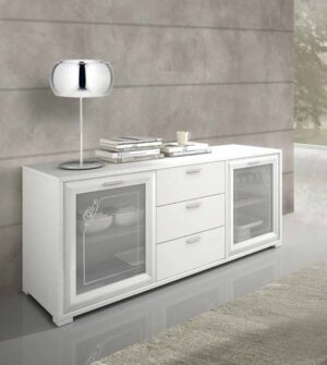 credenza bianca 3 cassetti 2 vetrine mobilificio torino e rivoli