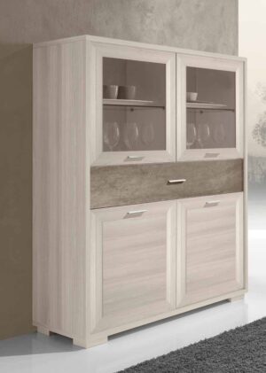 vetrina moderna color olmo mobilificio torino e rivoli