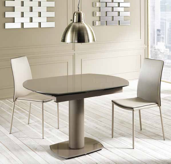 tavolo moderno con base color tortora mobilificio torino e rivoli