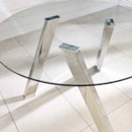 tavolo rotondo con top in vetro mobilificio torino e rivoli