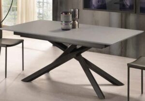 tavolo con top grigio chiaro allungabile mobilificio torino e rivoli