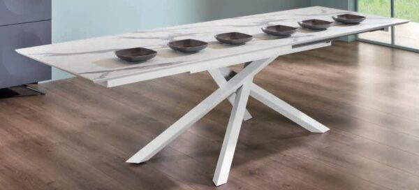 tavolo top HPL marmo bianco mobilificio torino e rivoli