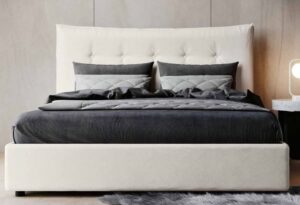letto matrimoniale in ecopelle bianca mobilificio torino e rivoli