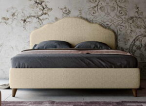letto matrimoniale tessuto color panna mobilificio torino e rivoli