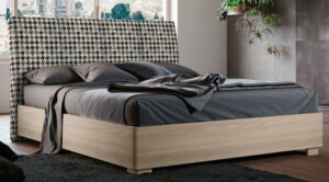 letto matrimoniale tessuto grigio mobilificio torino e rivoli