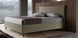 letto matrimoniale in tessuto grigio mobilificio torino e rivoli