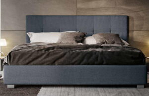 letto matrimoniale tessuto grigio ardesia mobilificio torino e rivoli