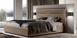 letto matrimoniale in ecopelle tortora mobilificio torino e rivoli