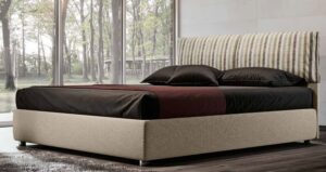 letto matrimoniale tessuto beige mobilificio torino e rivoli