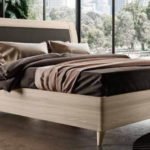 letto matrimoniale con inserto tessuto mobilificio torino e rivoli