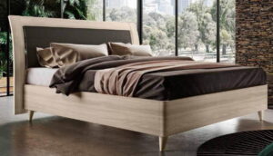 letto matrimoniale con inserto tessuto mobilificio torino e rivoli