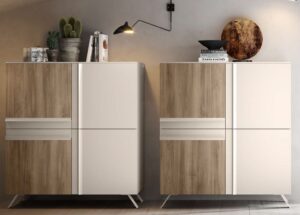 madia alta color noce e calce mobilificio torino e rivoli