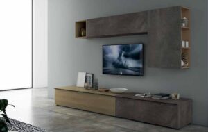 soggiorno color Rovere decapato, Ardesia chiara