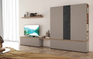 soggiorno color Grigio seta, Quercia, Ardesia scura mobilificio torino e rivoli