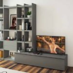 soggiorno color Grigio cenere, Graniglia chiara mobilificio torino e rivoli