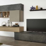 soggiorno color rovere, ardesia e visone mobilificio torino e rivoli