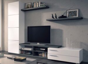 soggiorno componibile bianco e grigio mobilificio torino e rivoli