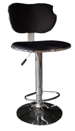 sgabello in similpellle nera struttura in acciaio mobilificio torino e rivoli