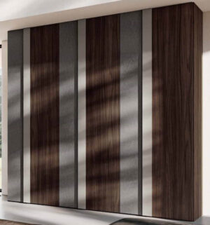 armadio 2 ante battenti graniglia, grigio e noce mobilificio torino e rivoli