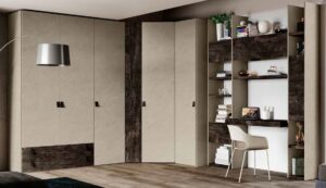 armadio 4 ante argilla e legno mobilificio torino e rivoli