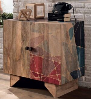 mobile etnico legno massello multicolore mobilificio torino e rivoli