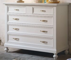 comò tinta latte 5 cassetti mobilificio torino e rivoli