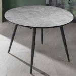 tavolo tondo allungabile top grigio mobilificio Torino e rivoli