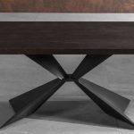 tavolo fisso top rovere termocotto gambe metallo mobilificio torino e rivoli